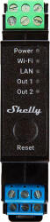Shelly Releu WiFi LAN si Bluetooth Shelly Pro 2PM Contor de Energie Din Rail 2 canale 25A Negru (pro2pm)
