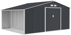 StoreBoss Метален градински дом за инструменти Molde 3, 4 x 3, 2 m с навес за дърва Store Boss антрацит (SB117D)