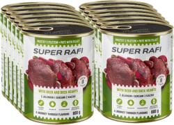  marka niezdefiniowana DOLINA NOTECI Super Rafi szarvas- és kacsaszívvel kutyáknak 12x800g