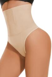 Linovit Linovit® Formáló Tanga Bugyi Magas Derékkal, Derékszűkítő Hatással, Magas Derék, 4 Csavarodásgátló Fém Merevítő, 2XL Méret, Bézs (S10BXXL)