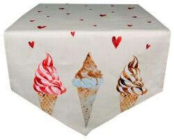 Clayre & Eef Asztali futó 50x160cm, 100% pamut, Frosty and Sweet (FAS65)
