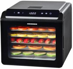 Heinner Deshidrator de alimente HEINNER HFD-KD600BK, 600 W, Led si Control Touch, 6 tavi, Temperatura ajustabila 35-75 C, Timer (Negru) (HFD-KD600BK) Uscator de fructe