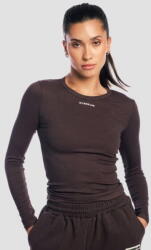 GymBeam Top cu mânecă lungă pentru femei Aura Tee Brown - GymBeam