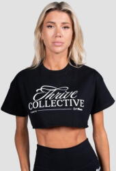 GymBeam Tricou pentru femei cropped Thrive Black - GymBeam - pcone