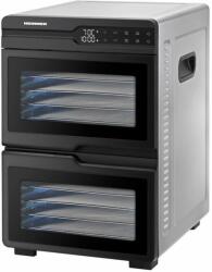 Heinner Deshidrator de alimente HEINNER HFD-KDDB1200BKSS, 1200 W, Display LED, 24 L, 12 tavi, Temperatura ajustabila 35-80 C, Timer (Inox) (HFD-KDDB1200BKSS) Uscator de fructe