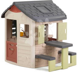 Smoby Házikó piknik asztallal Mud Cooking House Life Smoby munkafelülettel UV védelemmel és tovább bővíthető 24 hó-tól (SM810303-M)