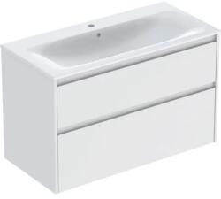 Geberit Set lavoar si mobilier Geberit Selnova Square cu doua sertare, 100x48x62 cm, alb mat (504.140.00.1)
