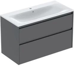 Geberit Set lavoar si mobilier Geberit Selnova Square cu doua sertare, 100x48x62 cm, lava mat (504.140.JK.1)