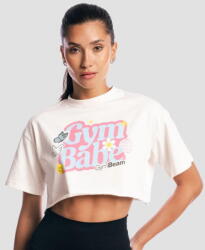 GymBeam Tricou pentru femei GymBabe Cream - GymBeam