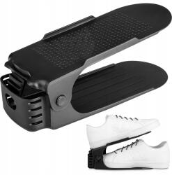 Sulpo Cipőtartó állvány cipőtartó állítható rendszerező polc szekrény előszoba fekete (A119)