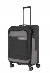 Travelite Kabinbőrönd Travelite Via szürke fekete Kicsi 55cm (92847)