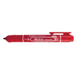Zebra Alkoholos filc ZEBRA Mckie Retractable 1, 3mm nyomógombos visszahúzható heggyel, piros