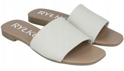 Ryłko krémszínű flip-flop papucs 0AGH2_V lapos talpú bőr nyári flip-flop papucs méret 39 (0AGH2_V__2TSF)