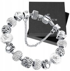  Ezüst moduláris női karkötő stílusos divatos Charms charms strasszok (Srebrna modułowa Bransoletka damska stylowa)