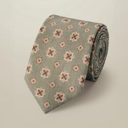 Charles Tyrwhitt Linen/Silk Print Tie - Mid Green (P64957)