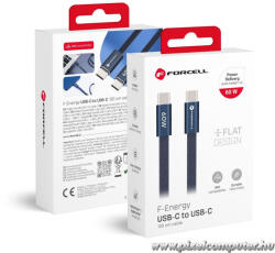  Cafule Flat USB-C - USB-C kábel 60 W - lapos csatlakozó (5903396451065)