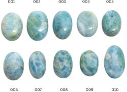  Cabochon Larimar (Pectolit) Oval 16-21x11-14x4-7 mm - 1 Buc
