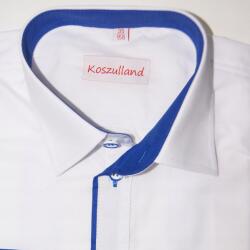 Koszulland Elegáns fehér alkalmi ing kék betétekkel Koszulland - allegro - 7 140 Ft