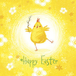 POL-MAK Húsvét Happy Chicken szalvéta 20 db-os 33x33 cm (PKK056350)