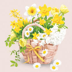 POL-MAK Virág Spring Basket szalvéta 20 db-os 33x33 cm (PKK055339)