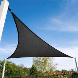 Sun Garden Napvitorla - árnyékoló teraszra, háromszög alakú 5x5x7 m Grafitszürke színben - Prémium HDPE anyagból