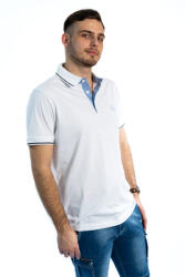 Thomas Jeans galléros póló fehér ringlis