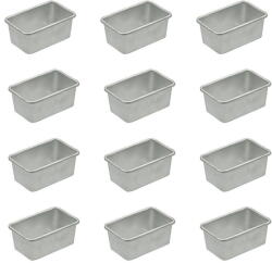 Otty Tavita Chec Margini Evazate, 8.5 x 5.5 x H 3.5 cm, Aluminiu Ambutisat, Set 12 buc (1161008.SET)