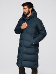 Ombre Clothing Мъжко класическо дълго яке с качулка - тъмносиньо V2 OM-JALJ-0269 Ombre Clothing Ombre Clothing | Sin | МЪЖЕ | S