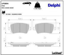 DELPHI set placute frana, frana disc DELPHI LP3894 (LP3894)
