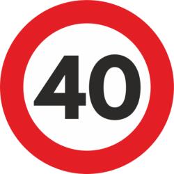  Autocolant Sticker "Limita Viteza" Reflectorizant - 40km/h FAVLine Selection (SEM014)
