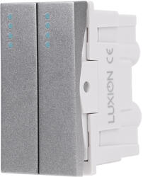 Luxion Modul Intrerupator Dublu Mecanic 2M / 1M LUXION, Standard Italian SmartElectro IntelligentHouse (LXI-011GY)