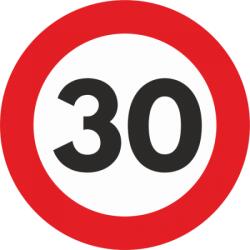  Autocolant Sticker "Limita Viteza" Reflectorizant - 30km/h FAVLine Selection (SEM013)