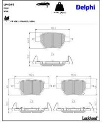 DELPHI set placute frana, frana disc DELPHI LP4049 (LP4049)