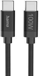 Hama Fabric USB kábel USB 2.0 3 M USB C Fekete (201749)
