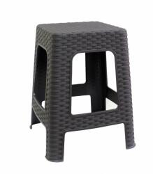Megaplast MEGA PLAST kisszék II. kerti, polyrattan 45 x 35, 5 x 35, 5 cm, wenge (146000051)