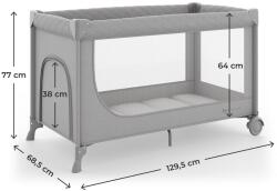 KinderKraft LEODY UP сгъваема бебешка кошара GREY (KCLEODUPGRY0000) - xmall