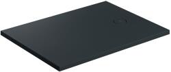 Omnires Aquarock cădiță de duș dreptunghiulară + capac mascare 100x90 cm negru AQUAROCK90-100BLV (AQUAROCK90100BLV)