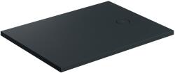 Omnires Aquarock cădiță de duș dreptunghiulară + capac mascare 120x80 cm negru AQUAROCK80-120BLV (AQUAROCK80120BLV)