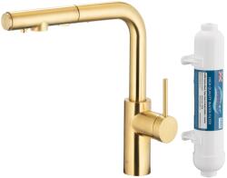 Armatura Duero Pure Basic baterie de bucatarie cu filtru pe picior aur/aur vechi 6623-112-39 (662311239)