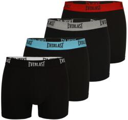 Everlast 4 darabos férfi boxeralsó szett, Everlast, logós gumiszalag, Classics, pamut, fekete, XXL méret (AW24_EV004_GUMA_XXL)