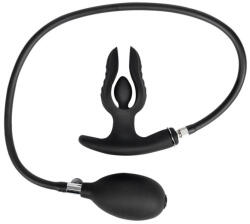 Rimba Electro Play E-Stim Stretching Anal Plug with Pump Bi-Polar Black