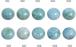  Cabochon Larimar (Pectolit) Rotund 10-13x10-13x3-7 mm - 1 Buc
