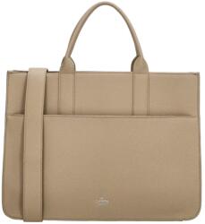 Charm London Világosbarna elegáns shopper táska „Princetown (K383-117-taupe-HU)