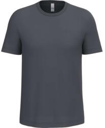 iDeal Basic IB320 Ideal 190 rövid ujjú, körkötött férfi pamut póló, Ideal Dark Grey-3XL (ib320idg-3xl)