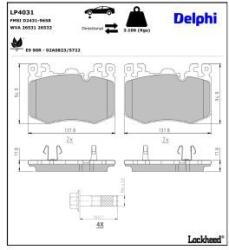 DELPHI Set placute frana DELPHI LP4031 (LP4031)