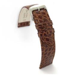  Curea crocodil veritabil maro deschis, căptușită, plată 22mm -4300322