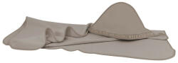 MimiNu Prosop cu gluga, MimiNu, Cu volanas, 100x100 cm, bumbac si thermo fleece, Colectia Royal, Mocha (6426972031059) Prosop