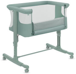 Lionelo Patut co-sleeper, Lionelo, Aurora, 3 in 1, Cu leganare si setare unghiulara, Saltea cu densitate T25 si geanta transport, Reglabil in 5 pozitii pe inaltime, Pana la 9 kg, 0 luni+, 85x60x66 cm, Verde (