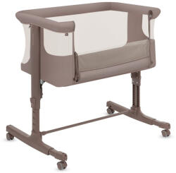 Lionelo Patut co-sleeper, Lionelo, Aurora, 3 in 1, Cu leganare si setare unghiulara, Saltea cu densitate T25 si geanta transport, Reglabil in 5 pozitii pe inaltime, Pana la 9 kg, 0 luni+, 85x60x66 cm, Bej Tau