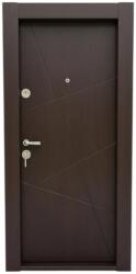 NOVO DOORS Usa metalica de apartament cu izolatie si vizor Novo Doors First Class NDS18W, Cu toc imbracat si folie PVC, Deschidere Stanga Dreapta, Dimensiune 200X88 cm, Tabla 1.2 mm, Kit complet, Wenge (NDS18W) 